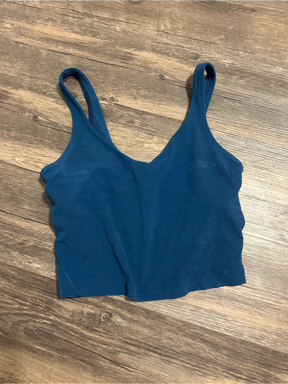 lululemon athletica Deep Teal Scoop Neck Cropped Tank
